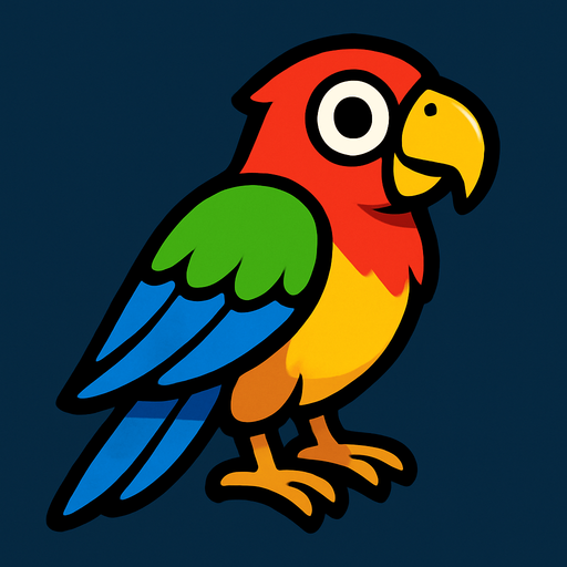 parrot.
In-Game asset.  2d.  High contrast.  No shadows