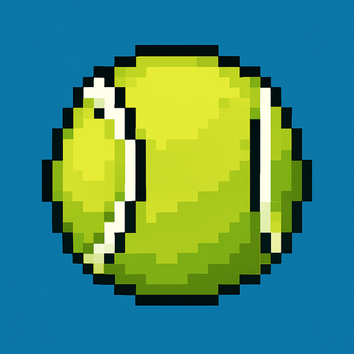 pixel art tennis ball.
In-Game asset.  2d.  High contrast.  No shadows