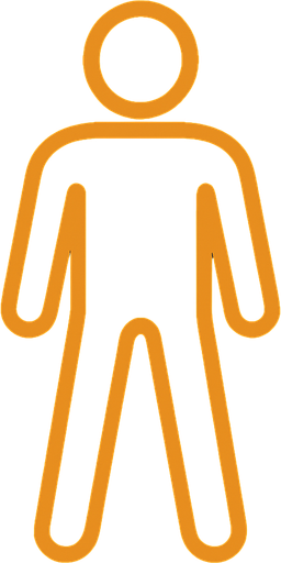 Human in lines figure.
In-Game asset.  2d.  High contrast.  No shadows