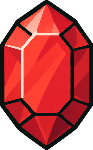 Gem.
In-Game asset.  2d.  High contrast.  No shadows