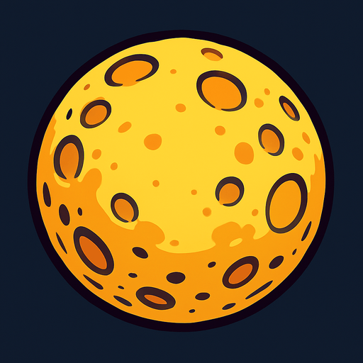 Moon.
In-Game asset.  2d.  High contrast.  No shadows