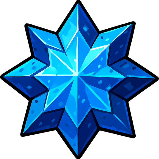 Cristal magico visto desde arriba.
In-Game asset.  2d.  High contrast.  No shadows