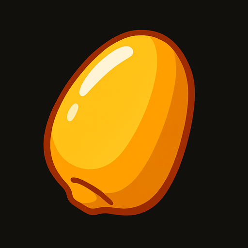 grano de mais.
In-Game asset.  2d.  High contrast.  No shadows