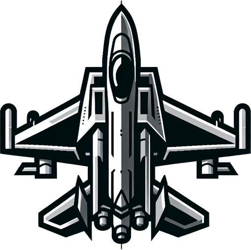 Cool jet standing up.
Single Game Texture.  In-Game asset.  2d.  Blank background.  High contrast.  No shadows
