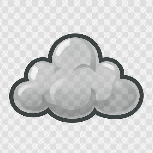 grey transparent cloud.
In-Game asset.  2d.  High contrast.  No shadows