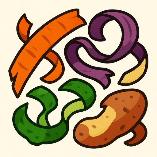 Pelage de legumes.
In-Game asset.  2d.  High contrast.  No shadows