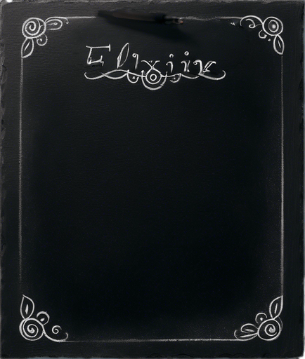 Write "ELIXIR" in chalk letters