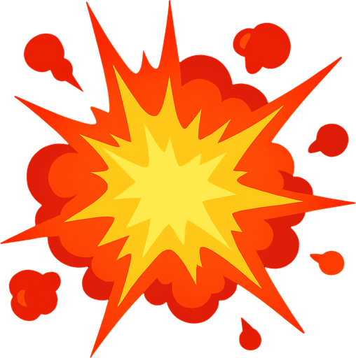 create explode.
In-Game asset.  2d.  High contrast.  No shadows