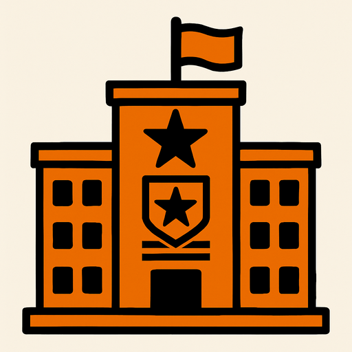 Army building.
In-Game asset.  2d.  High contrast.  No shadows