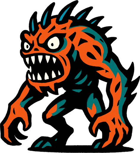 Düşman farklı canavar.
In-Game asset.  2d.  High contrast.  No shadows