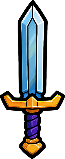 Sword.
In-Game asset.  2d.  High contrast.  No shadows