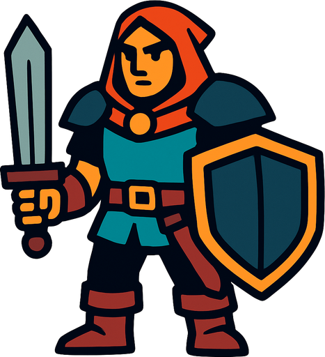 game Charakter.
In-Game asset.  2d.  High contrast.  No shadows