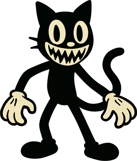 the scary cartoon cat.
In-Game asset.  2d.  High contrast.  No shadows