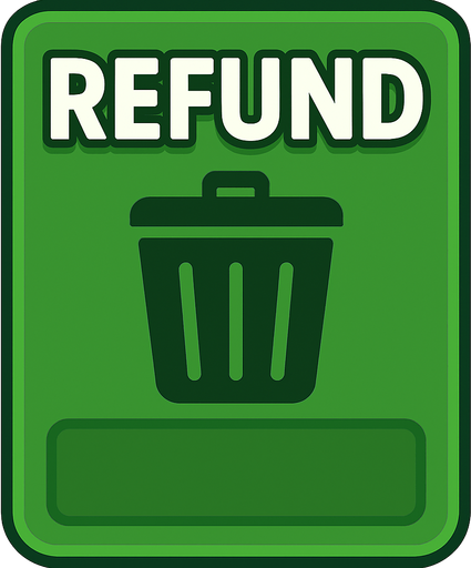 Change the text to say ‘Refund’. Change the cards to a trash can.