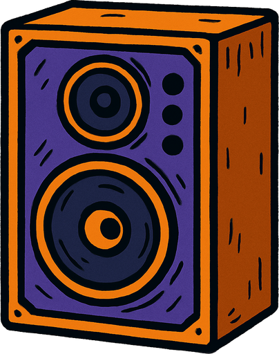 Hoparlör.
In-Game asset.  2d.  High contrast.  No shadows