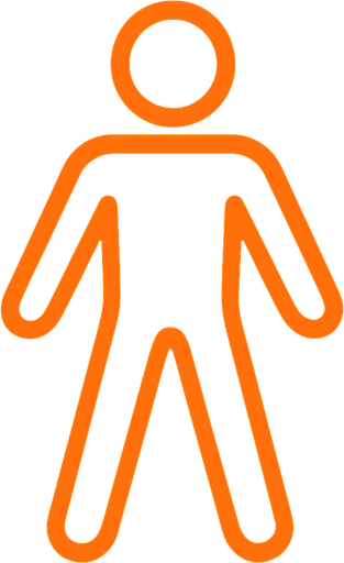 Human in lines figure.
In-Game asset.  2d.  High contrast.  No shadows