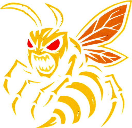 big evil wasp.
In-Game asset.  2d.  High contrast.  No shadows