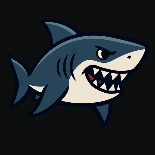 shark.
In-Game asset.  2d.  High contrast.  No shadows