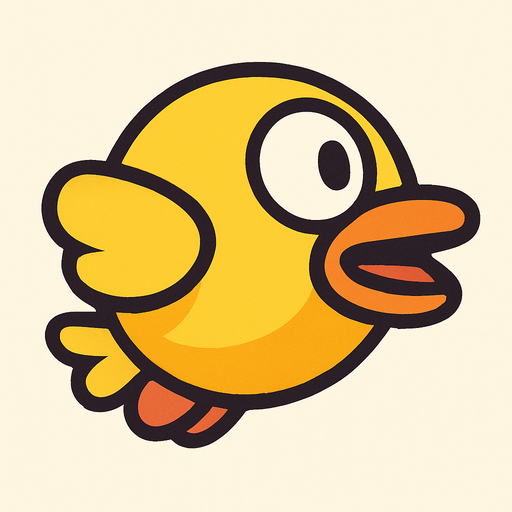 Bird flappy.
In-Game asset.  2d.  High contrast.  No shadows