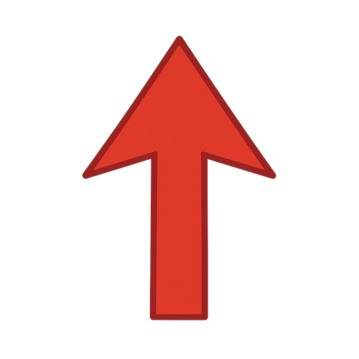 kırmızı ok. No background. Transparent background. Blank background. No shadows. 2d. In-Game asset. flat