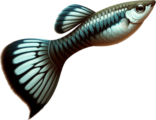 A realistic gupyfish swiming to the right.
Single Game Texture. In-Game asset. 2d. Blank background. High contrast. No shadows.