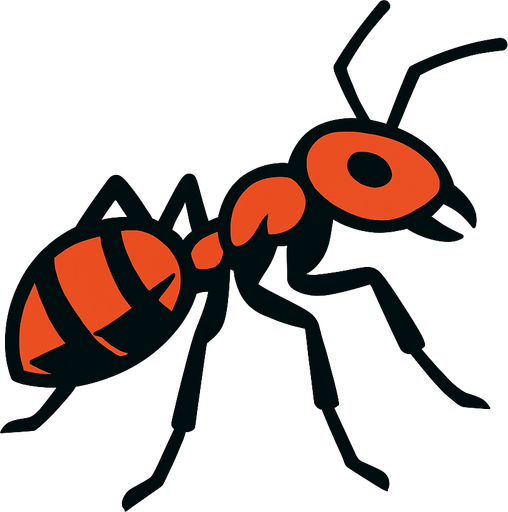 Ant.
In-Game asset.  2d.  High contrast.  No shadows