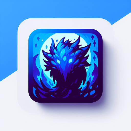 monster blu.
Single Game Texture.  In-Game asset.  2d.  Blank background.  High contrast.  No shadows