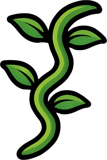 Wiggly stem.
In-Game asset.  2d.  High contrast.  No shadows