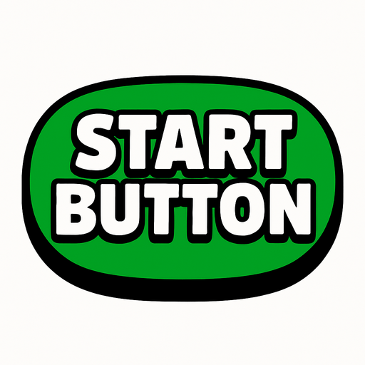 START BUTTON BİG.
In-Game asset.  2d.  High contrast.  No shadows