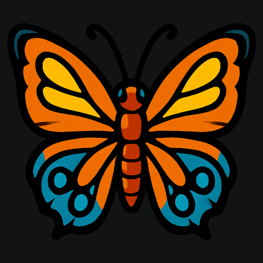 Butterfly.
In-Game asset.  2d.  High contrast.  No shadows