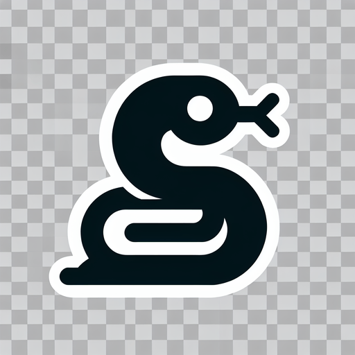 simple snake image. transparent background..
Single Game Texture. In-Game asset. 2d. Blank background. High contrast. No shadows.