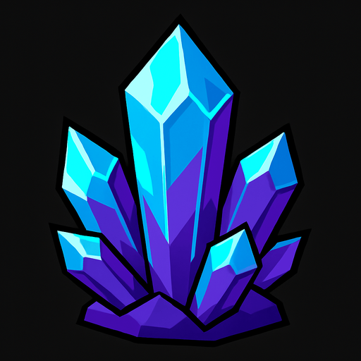 christal.
In-Game asset.  2d.  High contrast.  No shadows