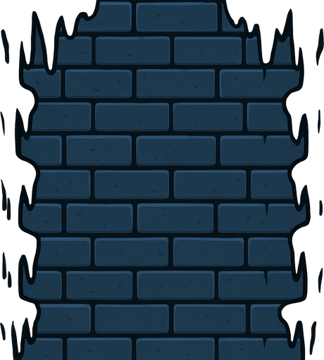 icy tower background without platforms, just walls.
In-Game asset.  2d.  High contrast.  No shadows