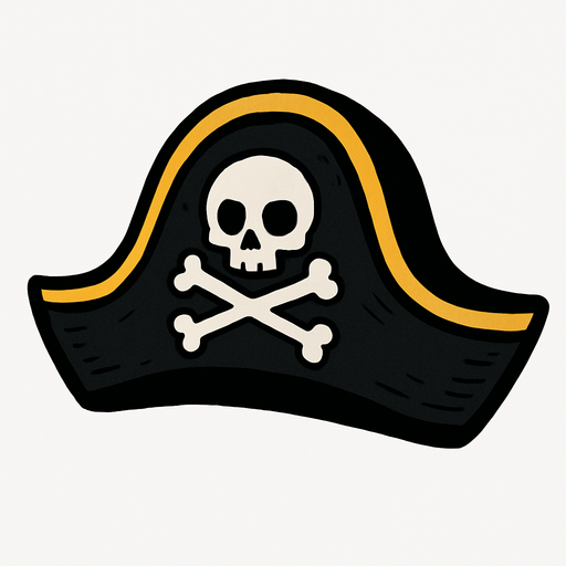 Pirate hat.
In-Game asset.  2d.  High contrast.  No shadows