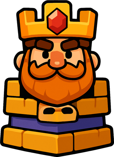 King tower.
In-Game asset.  2d.  High contrast.  No shadows
