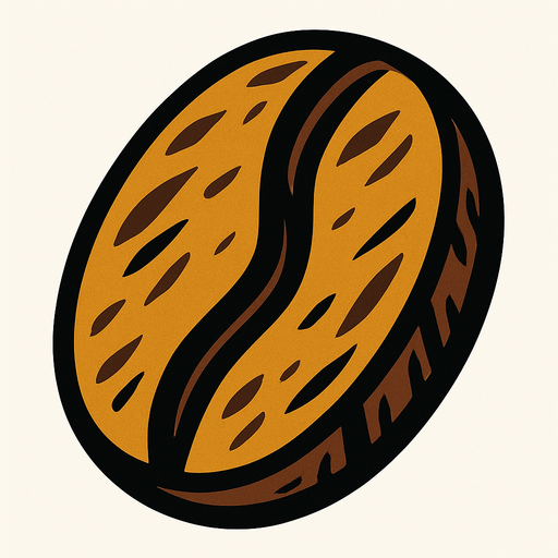 espresso bean.
In-Game asset.  2d.  High contrast.  No shadows