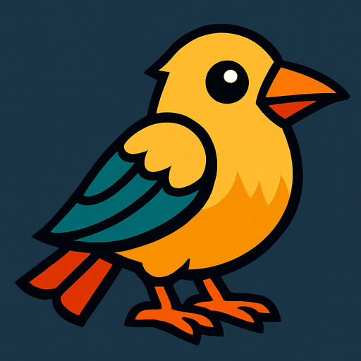 Bird.
In-Game asset.  2d.  High contrast.  No shadows