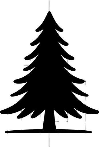 Рождественская ёлка Single Game Texture. In-Game asset. 2d. Blank background. High contrast. No shadows.