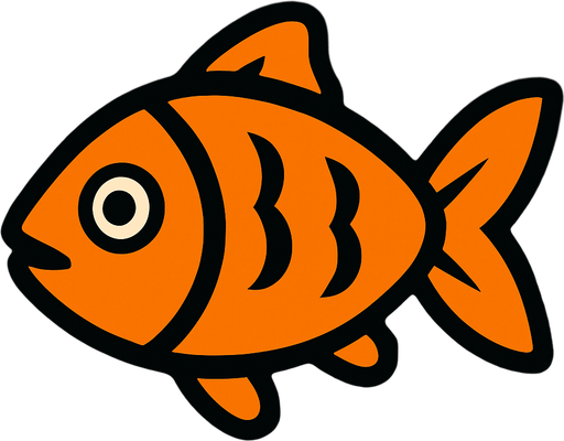 small fish.
In-Game asset.  2d.  High contrast.  No shadows