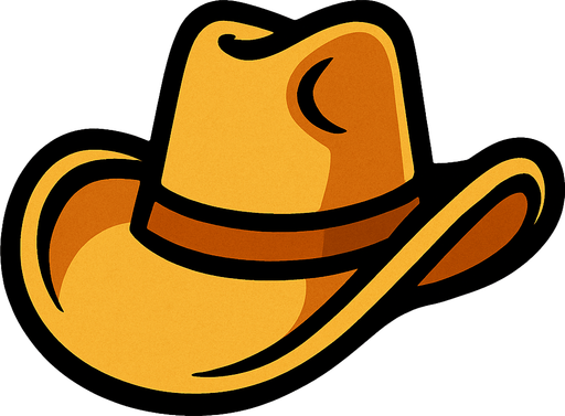 Cowboy hat.
In-Game asset.  2d.  High contrast.  No shadows