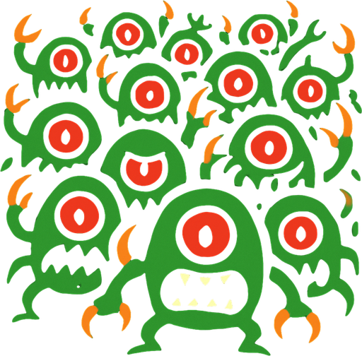 enemy_swarm.
In-Game asset.  2d.  High contrast.  No shadows