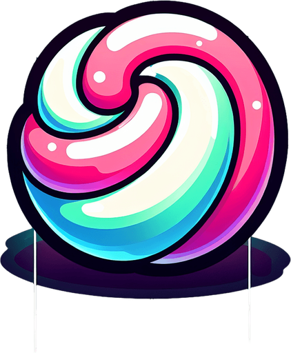 Vibrant cartoon candy white marshmallow.
Game asset. 2d. Blank background. High contrast. No shadows.