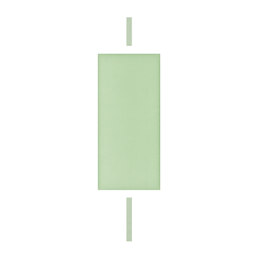 green stock market chart candle.
In-Game asset.  2d.  High contrast.  No shadows