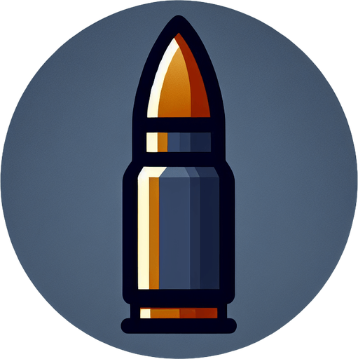 bullet. Single Game Texture. In-Game asset. 2d. Blank background. High contrast. No shadows..
Single Game Texture. In-Game asset. 2d. Blank background. High contrast. No shadows.