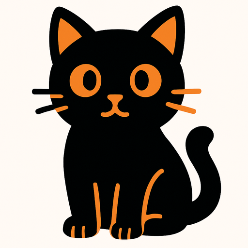 Chat (animal).
In-Game asset.  2d.  High contrast.  No shadows