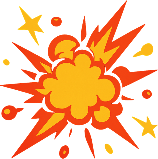 explosion effect.
In-Game asset.  2d.  High contrast.  No shadows