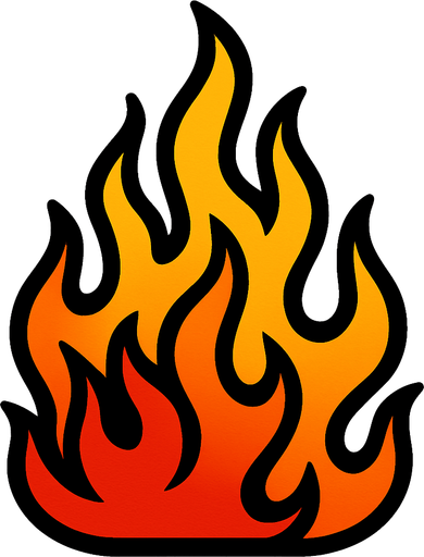Fuego.
In-Game asset.  2d.  High contrast.  No shadows