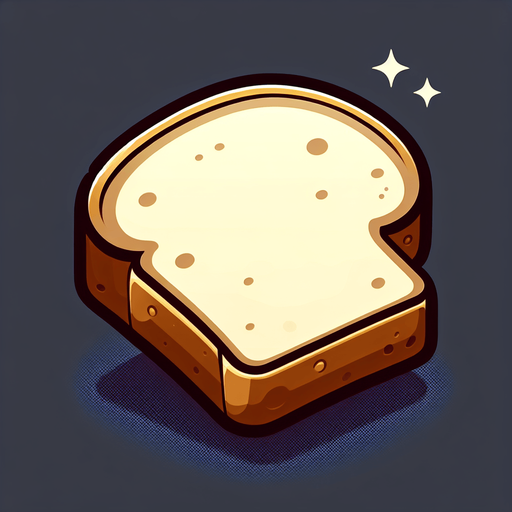 bread,cartoon,2d,blank background.
Single Game Texture.  In-Game asset.  2d.  Blank background.  High contrast.  No shadows