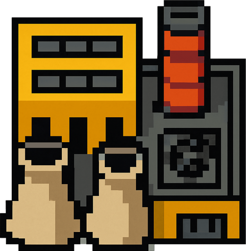 Industrial building 2d pixilated topdown.
In-Game asset.  2d.  High contrast.  No shadows