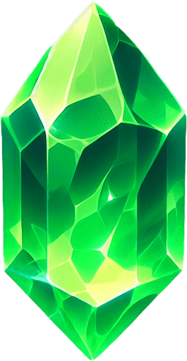 Could also be a green crystal pulsing with soft light..
Single Game Texture.  In-Game asset.  2d.  Blank background.  High contrast.  No shadows